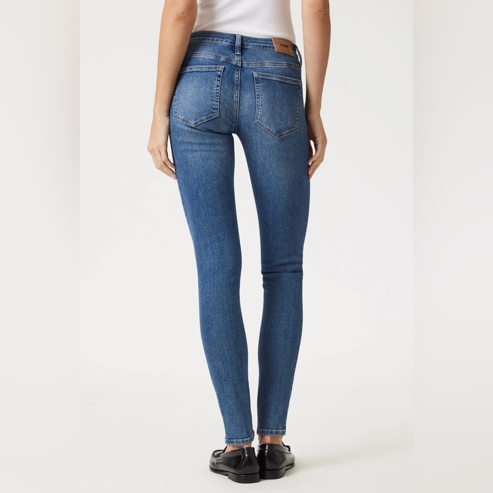 Mavi Alexa Slim Mid Rise Blue Skinny Jeans Size 28W 32L Cotton Stretch - Picture 2 of 11